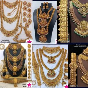 Meesho Bridal Jewellery Set/Traditional Jewellery Collections/Wedding Jewelry Full Set/மணப்பெண் நகை