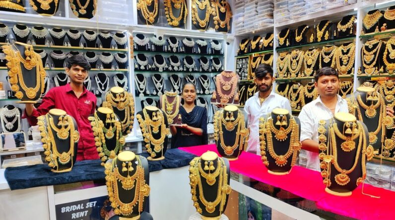 WoW Sowcarpet Jewellery Collections👌👌Free Lehenga for Bridal Sets Nayantara Wedding Set 1pcs Courier