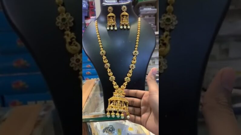 Priya Bridal Shoppe Chennai Urapakkam 💐 Long Haram Temple Jewellery. For orders 👉 9789923979